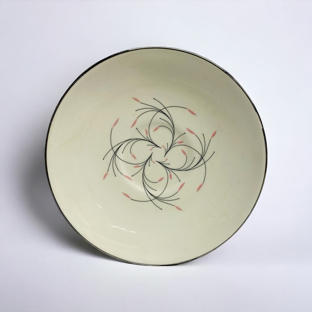 4 Homer Laughlin Rhythm Capri Saucers Plates MCM Vintage Dinning Replacements